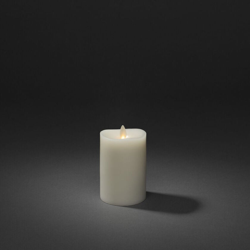 LED Echtwachsk. cr.weiss, w.w.