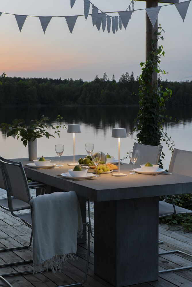 Capri table lamp USB teracotta