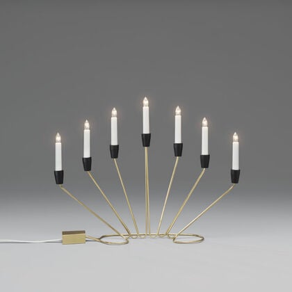 Metal Candlestick Brass 7 Bulb
