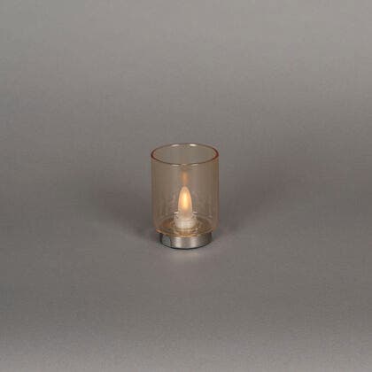 Rechargeable Glass Candle. LED