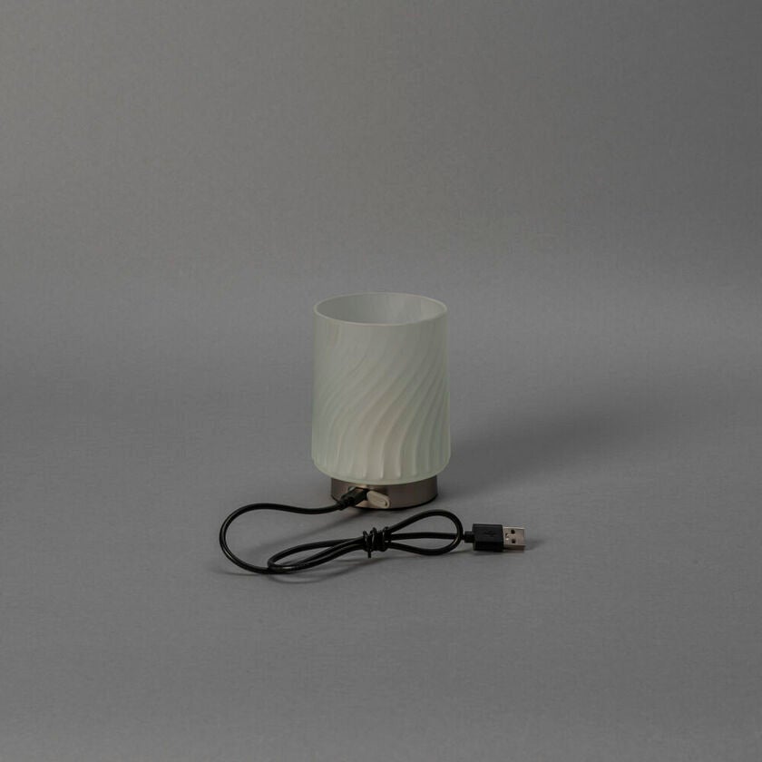 Ljuslykta glas laddbar LED 