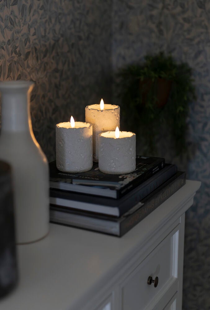 B/O cement candle light LED