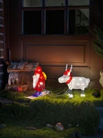 Acrylic Santa&Reindeer 40 LED
