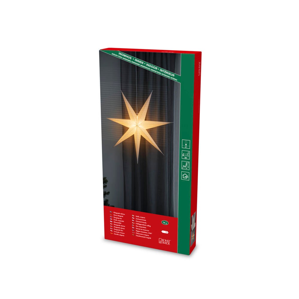 Pappersstjärna vit 78cm