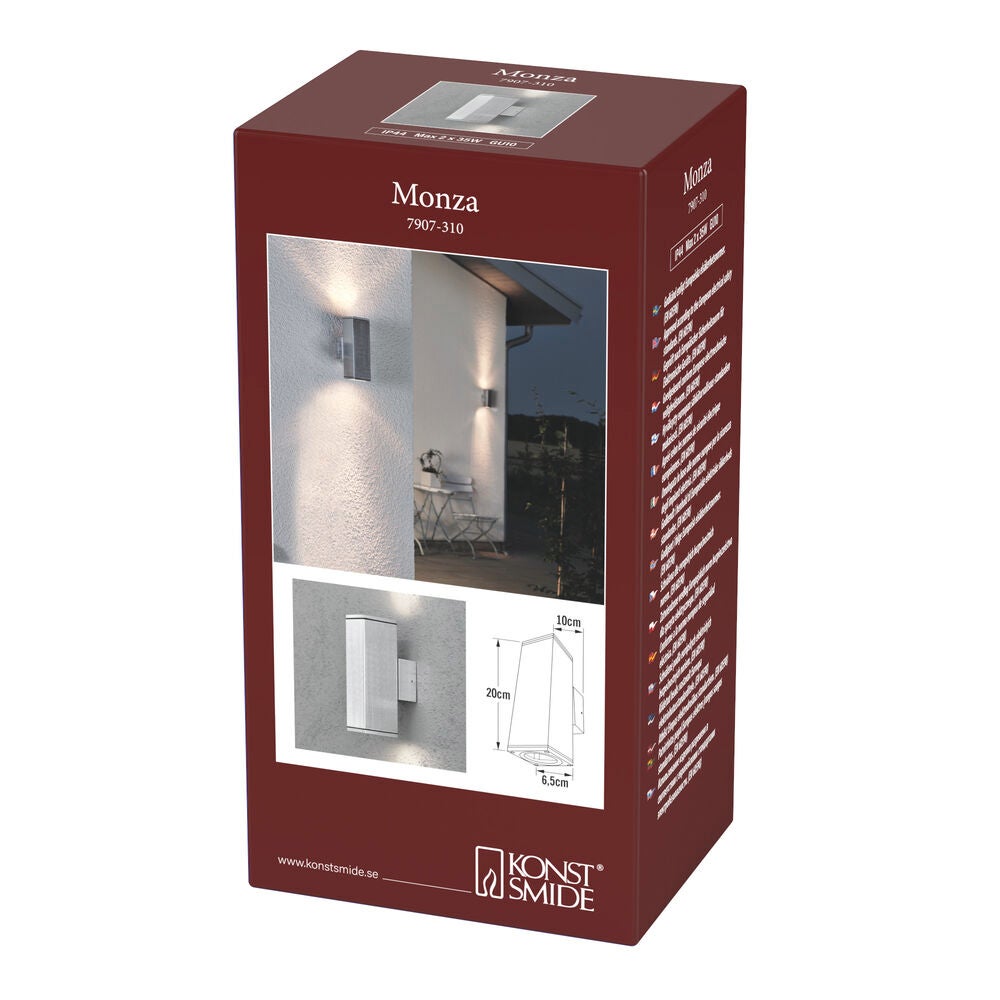 Monza Double Square Wall Light