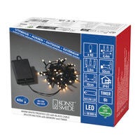 Slinga 40 varmvita LED frostad