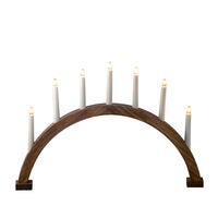 Ljusstake i trä, brunbetsad